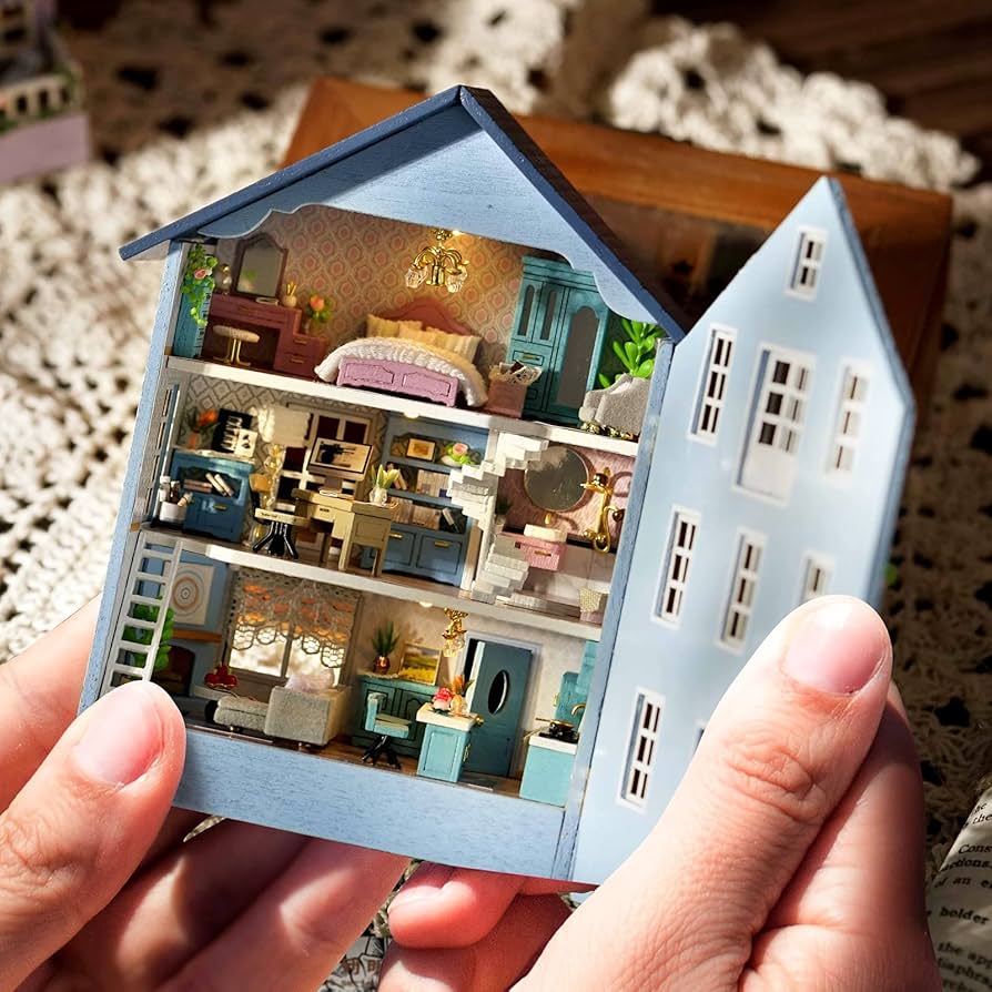 ドールハウス　ハンドメイド1/12　NO.73　✩Christmas✩ Christmas Street❤Book Nook Series] Miniature Dollhouse